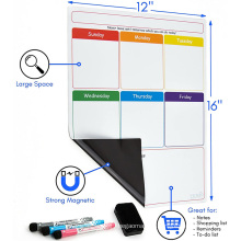 Custom Logo Promotional Small Dry Erase Board Calendar Magnetic Sheet Self Adhesive Magnetic Fridge Whiteboard